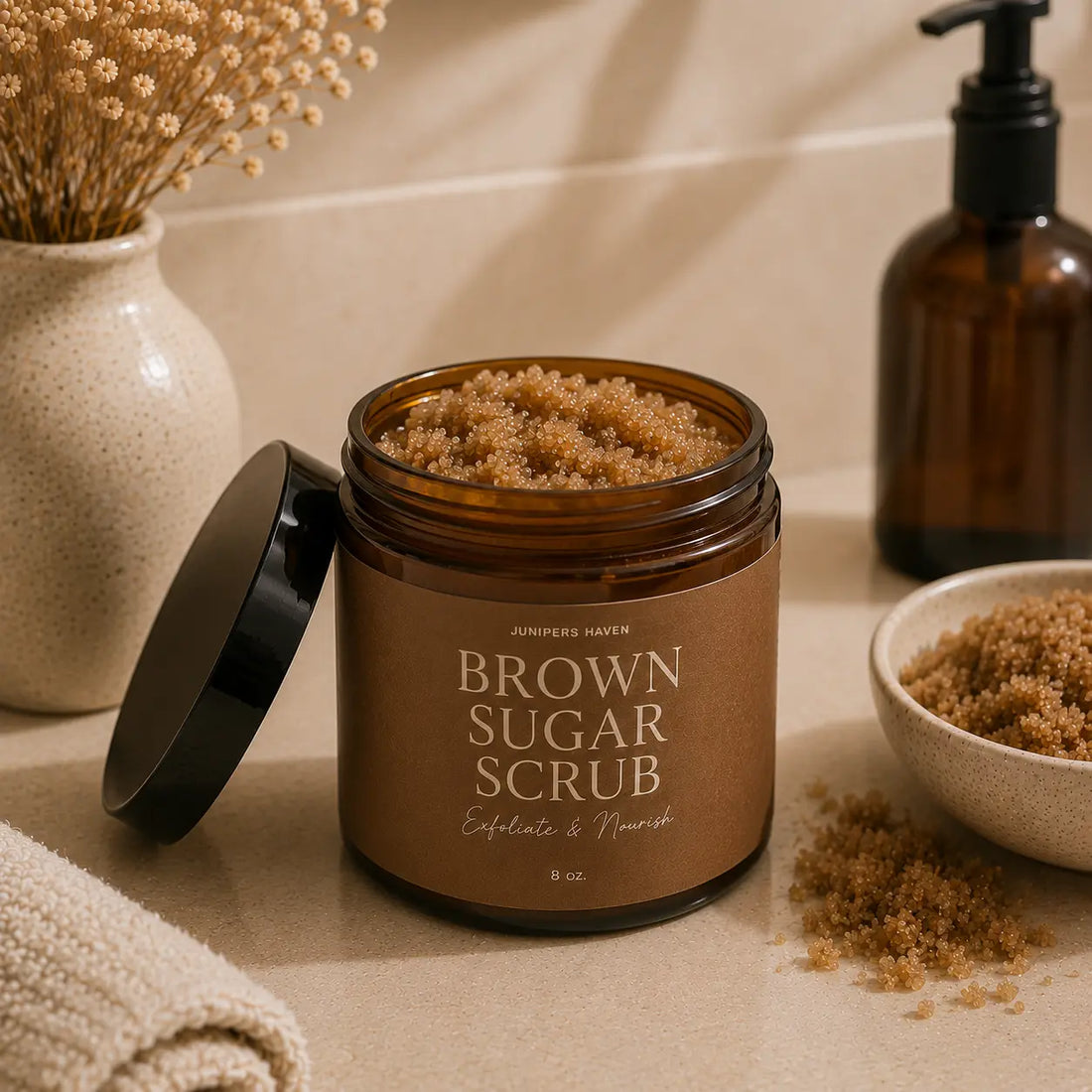 Brown Sugar Scrub Junipers Haven Skincare
